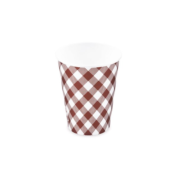50 Stk. Kaffeebecher Coffee to go Pappbecher Becher 420 ml Größe L KARO